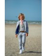 D.LUX ondervest met blauw en oranje strepen