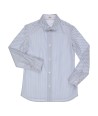 GYMP wit hemd met print in beige en blauw