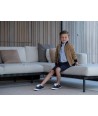 GYMP wit hemd met print in beige en blauw