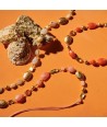 BIBA lange ketting met schakels in turquoise