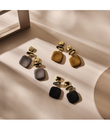 BIBA oorbellen met kristalsteen en matte steen